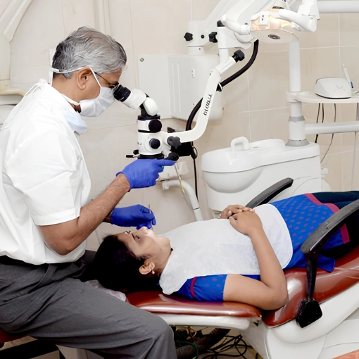Dr NV Arumugam with Patient VV Dental Clinic Anna Nagar