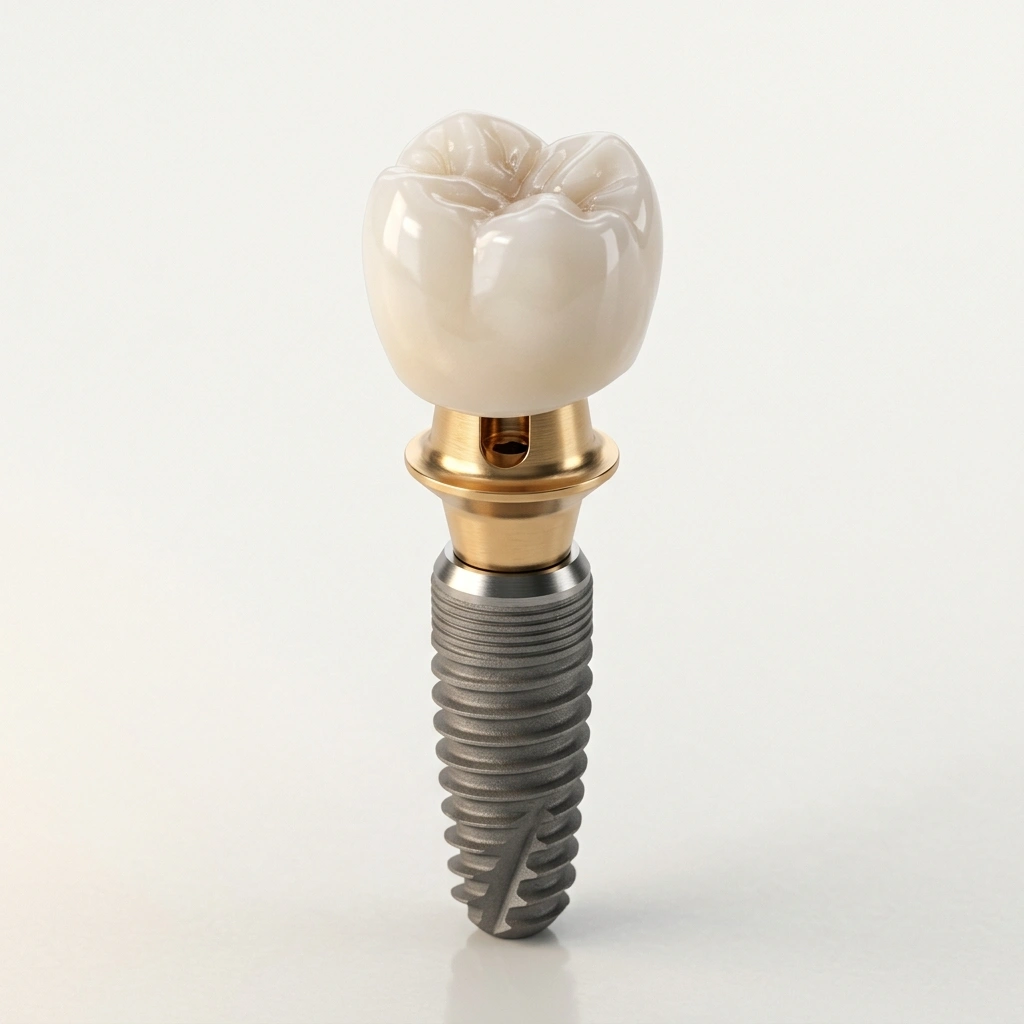 Dental Implant Components Zirconia Crown Titanium Post